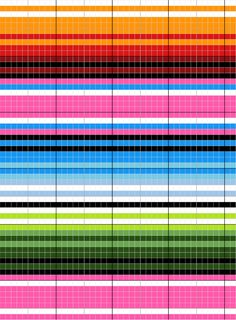 an image of colorful lines that are in the same color scheme, with different colors and sizes