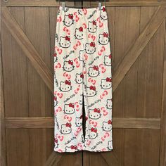 White Hello Kitty Fleece Pajama Pants. Super Soft And Cozy! Brand New And Never Worn, Without Tags. Size: Os (Would Likely Best Fit A Womens Small Or A Kids Xl/Xxl, Please Check Measurements To Ensure Appropriate Fit) Approximate Measurements: Inseam: 26” Waist (Unstretched): 12” Waist (Stretched): 16” Cozy White Sleep Pants, Cozy White Sleep Bottoms, White Super Soft Casual Sleepwear, Casual Super Soft White Sleepwear, Casual White Super Soft Sleepwear, Cozy Long Pants For Sleepover, Cute Hello Kitty Print Loungewear Pants, Cute Hello Kitty Loungewear Pants, Cute White Long Pants