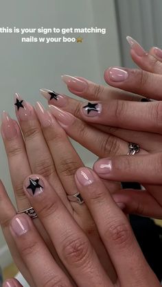 #couplegoals #couplenails Nails For My Girlfriend, Black Mix And Match Nails, Nail Inspo For Couples, Bc Gf Matching Nails, Couple Nail Art Designs, Hers And Hers Nails, Couples Matching Halloween Nails, Matching Nails Girlfriends, Simple Men Nails