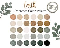 the procreate color palette for earth