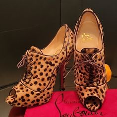 These Louboutins Are So Beautiful. In Great Shape , Very Clean ! Like Wearing 4 In Heels The Shoes Look New Except For The Soles On Very Bottom . Will Fit Sz 6. Comes With Bag . Pony Hair, Louboutin Shoes, Christian Louboutin Shoes, Shoes Heels Boots, So Beautiful, Shoes Women Heels, Heeled Boots, Christian Louboutin, Shoes Heels