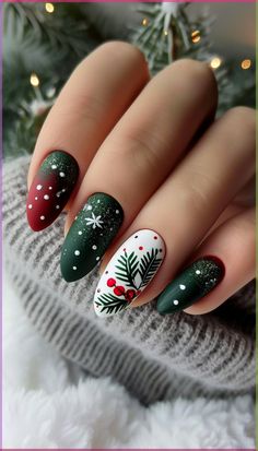 🎄✨ Embrace the festive spirit with dazzling Christmas nails! 🌟 Explore enchanting winter nail designs that capture the magic of the season. ❄️ From classic reds to icy blues, these Christmas nail designs will add a touch of holiday cheer to your fingertips. 🎁 Elevate your nail game with intricate and stylish nail designs perfect for the winter wonderland ahead. ❅ Swipe through for some serious Christmas nail inspo! 🎅✨ #ChristmasNails #WinterNails #NailDesign #ChristmasMagic ✨🌈 Aesthetic Winter Nails, Celebration Nails, Navidad Nails, Nail Art Noel, Summer Nails Almond, Glittery Nails