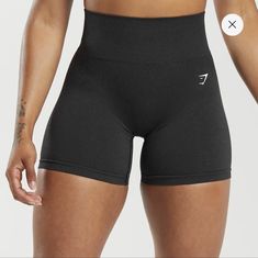 Never Worn, Were Way Too Small For Me! Gymshark, Size Small, Adapt Fleck Seamless Short. Smoky Gray Black Color. New Without Tags. Gymshark Spandex Shorts, Gymshark Shorts, Seamless Shorts, Gymshark Black, Bottom Workout, Gymshark Women, Nike Air Max Tn, Milk Makeup, Spandex Shorts