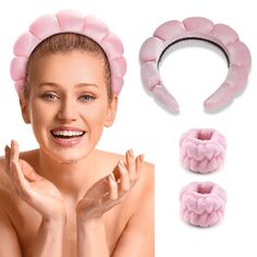 PRICES MAY VARY. 👍【𝐂𝐔𝐒𝐓𝐎𝐌 𝐀𝐍𝐓𝐈-𝐒𝐋𝐈𝐏 𝐃𝐄𝐒𝐈𝐆𝐍】Our makeup headband features a custom anti-slip tooth design that effectively holds your hair in place, preventing the headband from slipping during face washing and makeup application. This allows you to focus on your skincare and makeup process without any distractions. 👍【𝐕𝐄𝐑𝐒𝐀𝐓𝐈𝐋𝐄 𝐇𝐄𝐀𝐃𝐁𝐀𝐍𝐃】 No more wasting time tying headbands on your face! Our headband can be easily removed with a gentle snap, leaving no awkwar Terry Cloth Headband, Puffy Hair, Spa Facial, Washing Face, Facial Cleaning, Spa Headband, Cute Headbands, Hair Hoops, Headband Styles