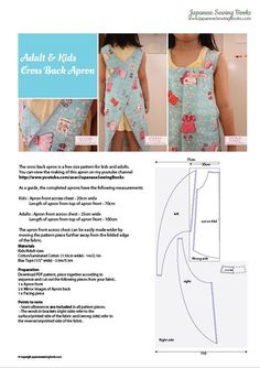 the sewing pattern for an adult and kids dress