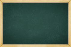 an empty wooden frame on a green chalkboard