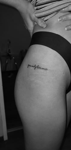 Life’s A Mess Tattoo, U Only Live Once Tattoo, Stay In Your Lane Tattoo, You Only Live Once Quotes Tattoo, Tattoo About Living Life, That’s Life Tattoo, You Live And You Learn Tattoo, Qoute Tattoo On Thigh, Live With No Regrets Tattoo