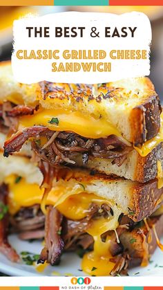 Classic Grilled Cheese Sandwich Bbq Grilled Cheese, Toasted Cheese Sandwich, Best Spaghetti Recipe, Grilled Sandwiches, Garlic Toast, Classic Grilled Cheese, Crispy Garlic