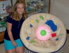 Cell Projects for High School | School seventh grader Victoria Bristow shows off the 3-D cell project ... 3d Cell Project, Plant Cell Cake, Animal Cell Model, Animal Cell Structure, Plant Cell Project