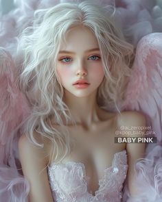 a close up of a doll with angel wings