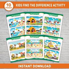 kids find the differences activity pack with pictures and instructions to learn how to use them