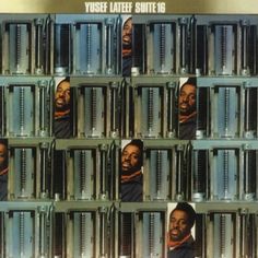 the album cover for yosse lavete suite is shown in front of several stacks of windows