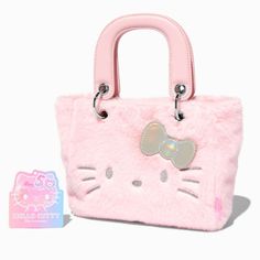 Hello Kitty® Furry Pink Tote Bag Claire’s Hello Kitty, Hello Kitty Merch, Pink Kitty, Pink Bags, Pink Tote Bag, Hello Kitty Bag, Style Kawaii, Kitty Plush