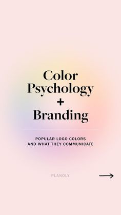 the cover of color psychology and branding, with an arrow pointing up to it's center