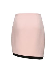 a pink skirt with black trims on the side