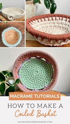 the instructions for how to make a crocheted basket