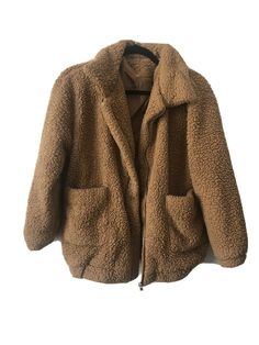 Sherpa Jacket Shein Size Small Teddy Soft Oversized Fit Zip Up Coat Sweater Fuzz. Brown Cozy Long Coat, Brown Long Coat Outerwear Cozy Style, Cozy Brown Long Coat Outerwear, Oversized Vintage Outerwear For Winter, Vintage Oversized Outerwear For Winter, Oversized Vintage Outerwear For Cold Weather, Sherpa Cardigan, Cream Jacket, Sherpa Jacket