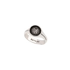 A sterling silver signet ring with our silver Direction talisman. Antique Wax, The Compass, Compass Rose, Silver Signet Ring, Recycled Metal, Diamond Set, Recycled Sterling Silver, Magpie, Conflict Free Diamonds