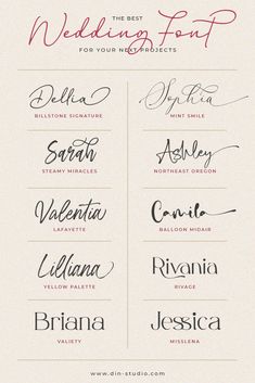 the best wedding font for your next project