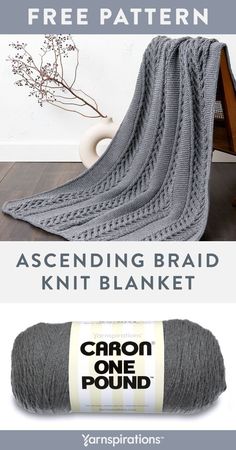 the knitting pattern for this afghan blanket is easy to knit and looks great on any floor