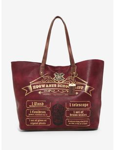 Harry Potter Bag, Harry Potter School, Cloth Tote Bag, School List, Hogwarts Crest, Tote Outfit, Hogwarts School, Coach Horse And Carriage Tote, School Shopping