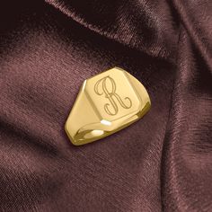 Ross-Simons - Plain - 14kt Yellow Gold Signet Ring Size 5. Make a classic style statement with this squared signet ring. Crafted in polished 14kt yellow gold. 1/2" wide. 14kt yellow gold signet ring. Classic Rectangular Signet Ring Stamped 14k, Heirloom Rectangular Signet Ring Stamped 14k, Refined Polished Finish Signet Ring As Gift, Refined Polished Finish Signet Ring Gift, Classic Formal Initial Ring With Hallmarks, Formal Rectangular Signet Ring With Polished Finish, Luxury Formal Initial Ring With Hallmarks, Luxury Hallmarked Initial Ring For Formal Occasions, Classic Formal Jewelry With Initials