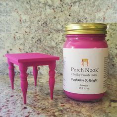 Example: Nesting table with Fuchsia's So Bright Porch Nook chalky finish paint