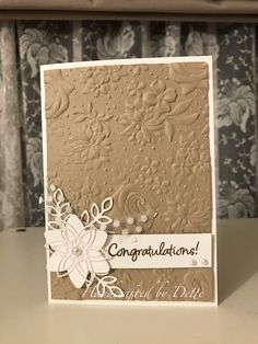 congratulations card made with stamping and embossing