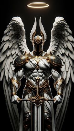 Angel Warrior Tattoo, Armor Of God Tattoo, Black Power Art, Warrior Concept Art, Dark Fantasy Artwork, Angel Artwork, Heaven Art, Black Angel, Spartan Warrior