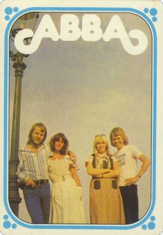 an advertisement for cabba featuring four women standing in front of a lamp post with the word cabba on it