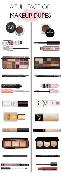 This is the perfect hack for makeup lovers - a full face of makeup dupes! Full Face Of Makeup, Foundation Stick, Makeup Lovers, Cosmetics Products, Smink Inspiration, Makeup Guide, Full Face Makeup, Trendy Makeup