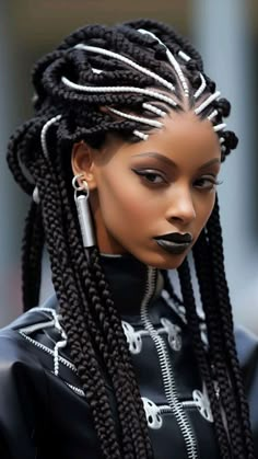 #BEAUTY, #RELATIONSHIPS #Fashion #Animals #Outfits #Winter Outfits #Animals Syfi Character Design, Afro Futuristic Hair, Sci Fi Hair, Mermaid Gills, Black Hairstyles Art, Sci Fi Hairstyles, Afropunk Aesthetic, Braid Reference, Unique Black Hairstyles