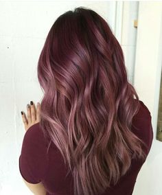 Pink Balayage, Maroon Hair, Inspiring Hairstyles, Hot Hair Colors, Hair Color Burgundy, Life Color, Burgundy Hair, Ombre Hair Color, Hair Color And Cut