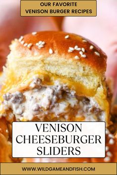 Venison Cheeseburger Sliders Crockpot Recipes With Venison, Meal Prep With Deer Meat, Ground Venison Roll Up, Recipes With Elk Burger, Recipes For Deer Burger, Deer Meat Burgers, Ground Deer Crockpot Recipes, Easy Deer Recipes, Dinner Recipes Venison