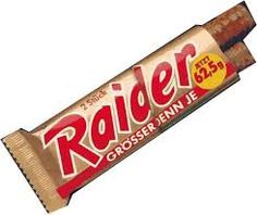 a close up of a candy bar on a white background with the word rider written in red