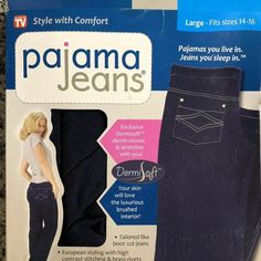 Nwt Women’s Pajama Jeans Pull On Bootcut Stretch Jeans Size Small .Dark Blue , Yellow Stitch . Compliment To Your Shape ! Actual Measurements: Waist- 28”-34” Rise- 8” Inseam- 32” New With Tags Pajama Jeans, Best Pajamas, American Eagle Jeggings, As Seen On Tv, Jean Jeggings, Long Jeans, Jeans Bootcut, Hollister Jeans, High Rise Denim