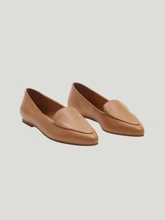 REBECCA ALLEN Nude Loafer Classic Slip-on Ballet Flats With Textured Sole, Classic Leather Footbed Slip-ons With Flat Heel, Classic Slip-ons With Leather Footbed, Classic Slip-ons With Flat Heel And Removable Insole, Classic Slip-ons With Leather Footbed And Flat Heel, Classic Slip-ons With Removable Insole And Flat Heel, Classic Flat Slip-ons For Fall, Elegant Everyday Slip-ons With Leather Sole, Classic Slip-ons With Flat Heel