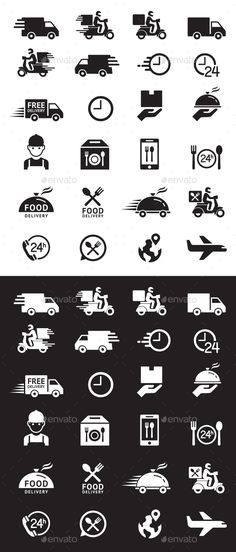 the different types of trucks and cars that can be seen in this graphic design - miscellaneous objects