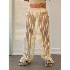 Size:S,M,L,XL,2XL,3XL,4XL,5XL Fabric Material:100%Polyester Colour:Beige Suitable Type:Fit Style:Basics Occasion:Leisure Pattern:Transparent Thickness:Moderation Product Description:Men's Transparent long pants. Package Included: 1 * Pants Please note: Thanks to your understanding, the size may be 2 cm / 1 inch inaccurate due to manual measurements. Gender: male.  Age Group: adult. Loose Pants Style, Holiday Trousers, Mens Crochet, 2023 Streetwear, Men's Summer Fashion, Incerun Men, Crochet Net, Mesh Pants, Straight Trousers