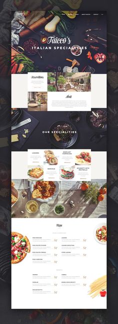 an image of a restaurant website design