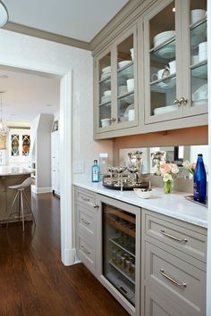 a kitchen filled with lots of counter top space