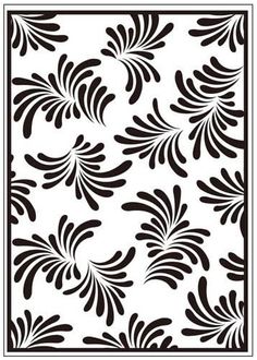 the stencil design is shown in black and white