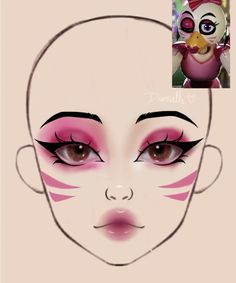 Bonnie Makeup, Foxy Makeup, Fnaf Makeup, Holloween Makeup, Creepy Makeup, Anime Eye Makeup, Fnaf Foxy, Gyaru Makeup, Movie Makeup