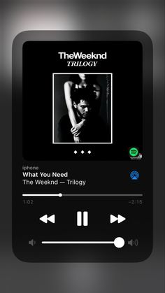 the weeknd radio app with music player on it's screen and an audio player showing