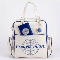 One of my favorite vintage stores sells this bag and I've always wanted 1. Vintage Airline, Status Symbol, Jet Age, Pan Am, White Throw, Vintage Airlines, Pan American, Continental Breakfast, Travel Handbags