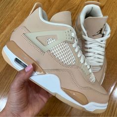 Air Jordan 4 ‘Shimmer’ Brand New, With Box Women’s Size 5 B-Grade 100% Authentic Jordans 4, Cute Jordans, Cute Casual Shoes, Nike Shoes Women Fashion, Pretty Sneakers, Retro Outfit, Retro Basketball Shoes, Trendy Shoes Sneakers, Dr Shoes