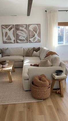 the living room is clean and ready to be used as a family room or office