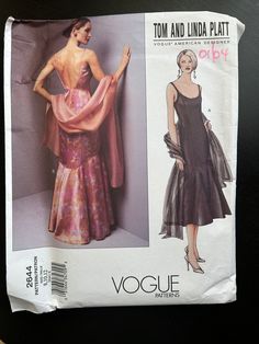 an image of a woman's dress sewing pattern