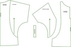 the front and back view of a sewing pattern