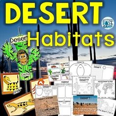 the desert habitats book with pictures and text